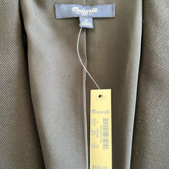 NWT Madewell Black Blazer Size 6 - Picture 3 of 5